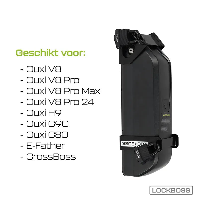 LOCKBOSS BATTERIJLSOT VOOR FATBIKE OUXI – VEILIG FIETSSLOT VOOR ACCU