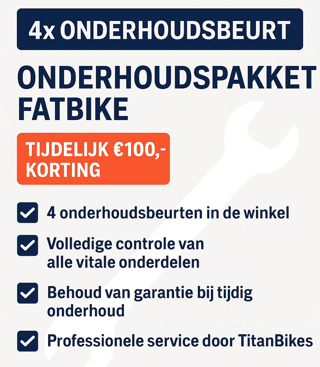 4x Onderhoud in de winkel met €100,- korting
