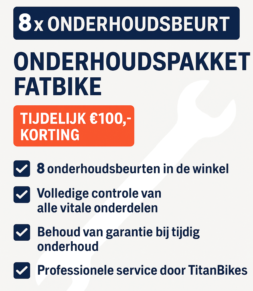 8x Onderhoud in de winkel met €100,- korting