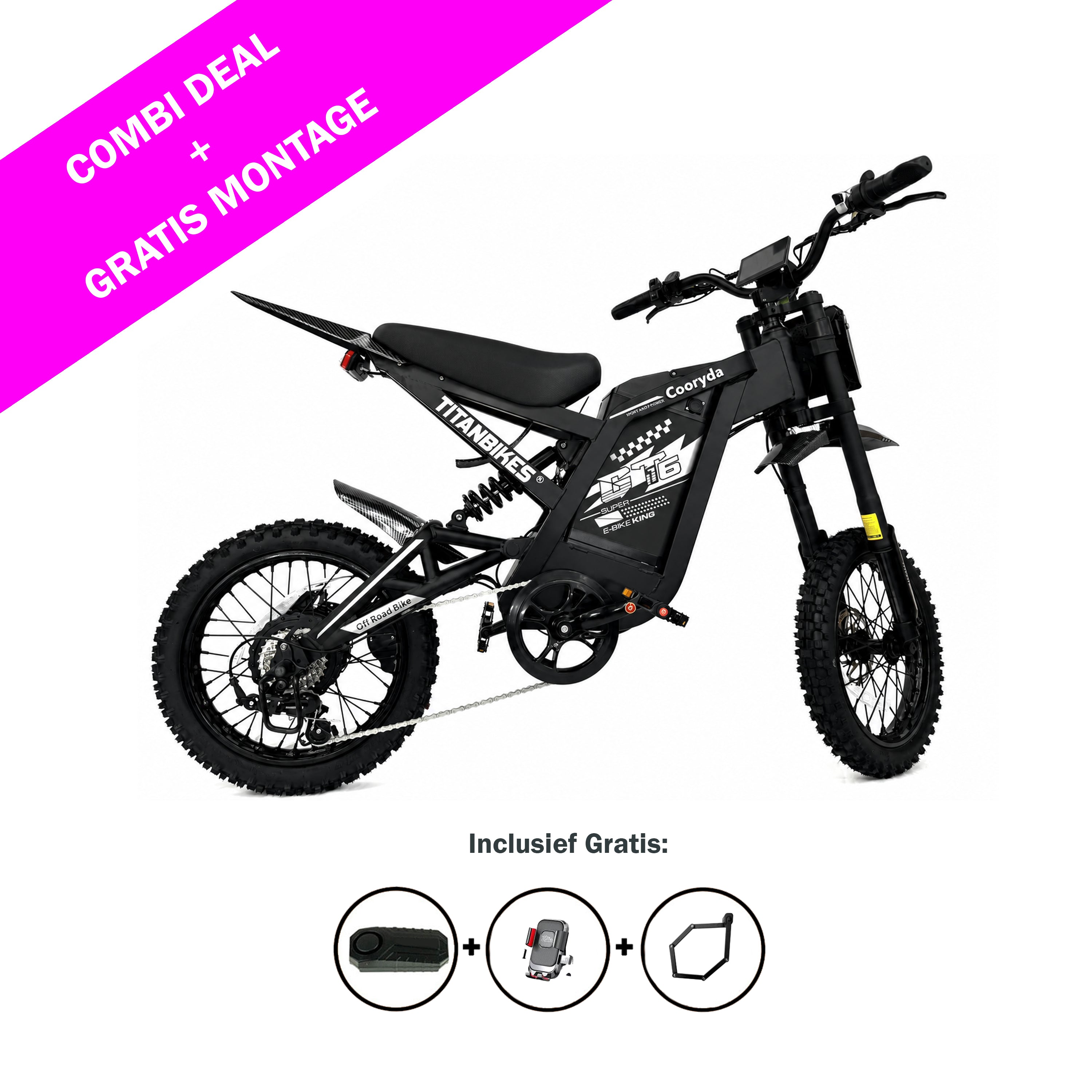 FATBIKE OUXI GT16 MINI CROSS – SKINNY BIKE - MODEL 2026 - HYDRAULISCHE REMMEN - ALARM