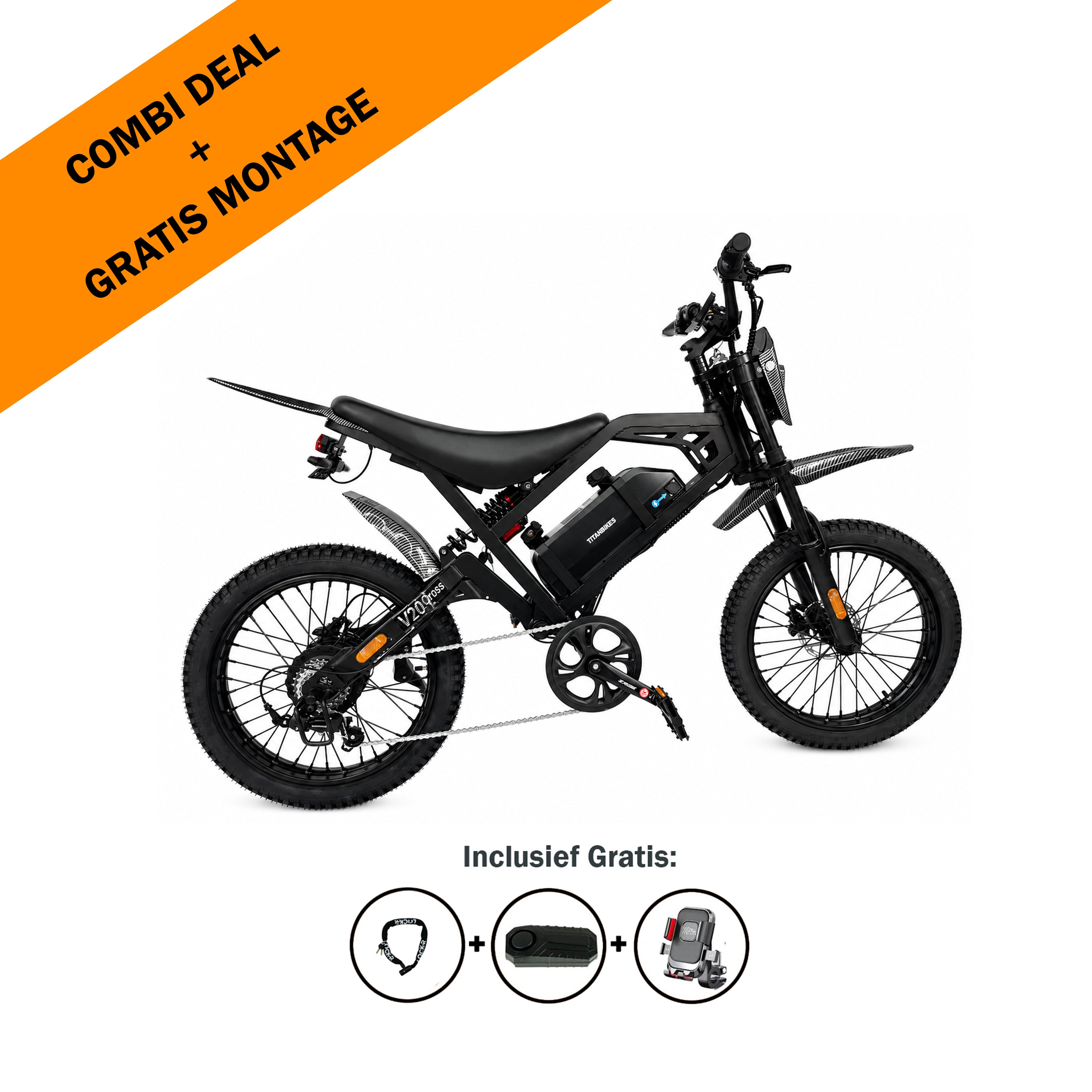 FATBIKE V20 CROSS SPECIAL – QMWHEEL - MODEL 2026 - ALARM + GRATIS ACCU SLOT