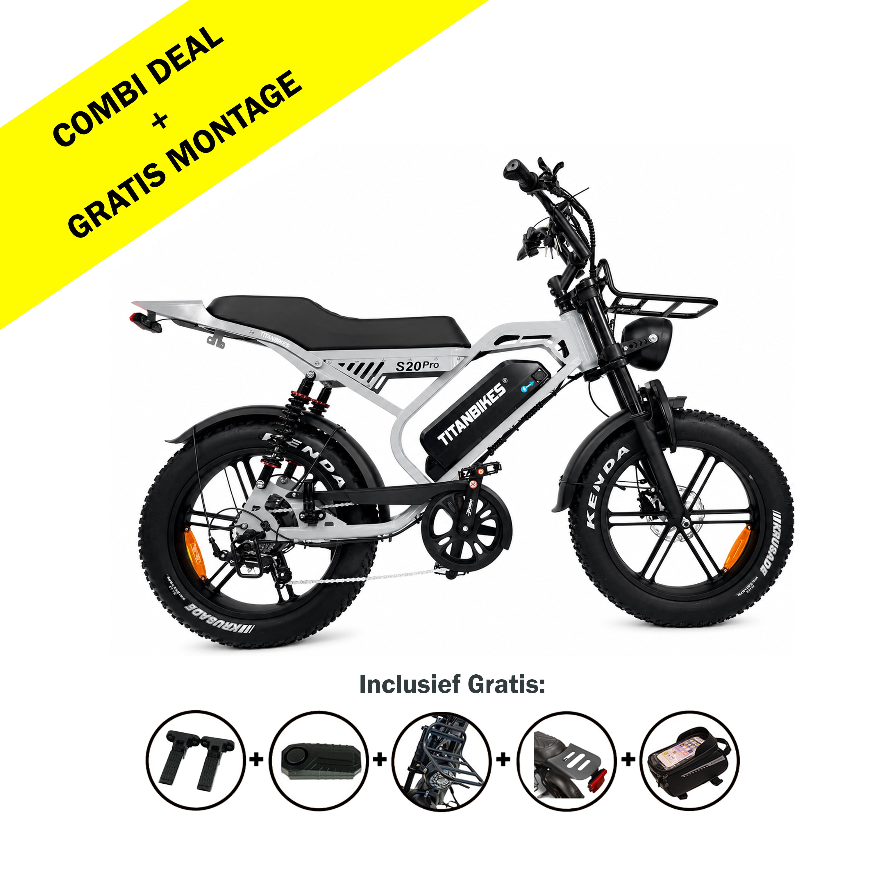 FATBIKE S20 PRO PREMIUM EDITION NARDO GREY – QMWHEEL - MODEL 2026 - HYDRAULISCHE REMMEN