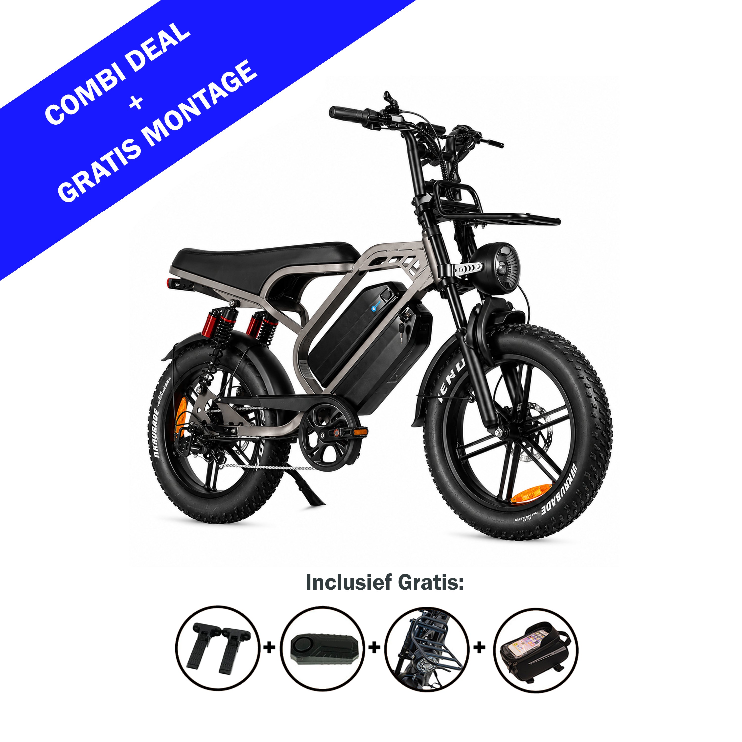 FATBIKE V20 LIMITED PRO - DUBBELE ACCU – QMWHEEL - MODEL 2026 - ALARM
