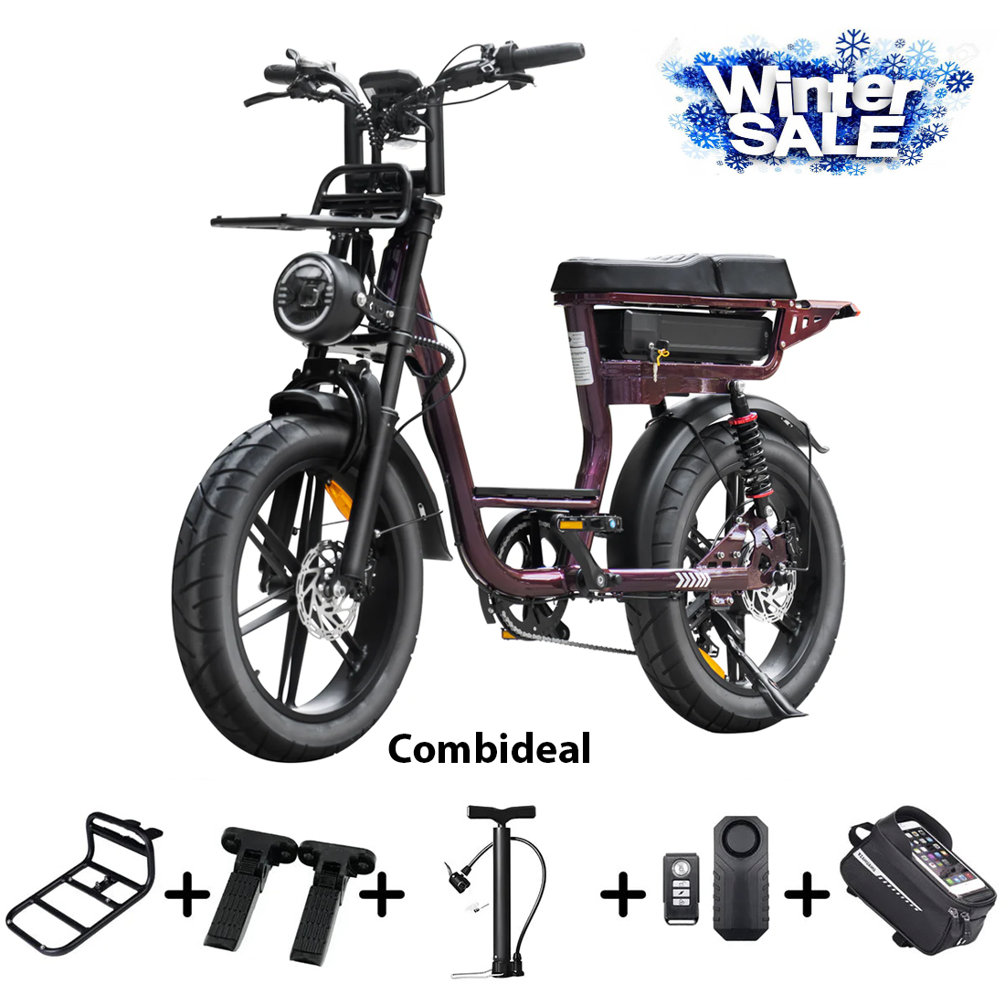 FATBIKE C28 PRO – DAMES MODEL 2025 - ALARM - HYDRAULISCHE REMMEN