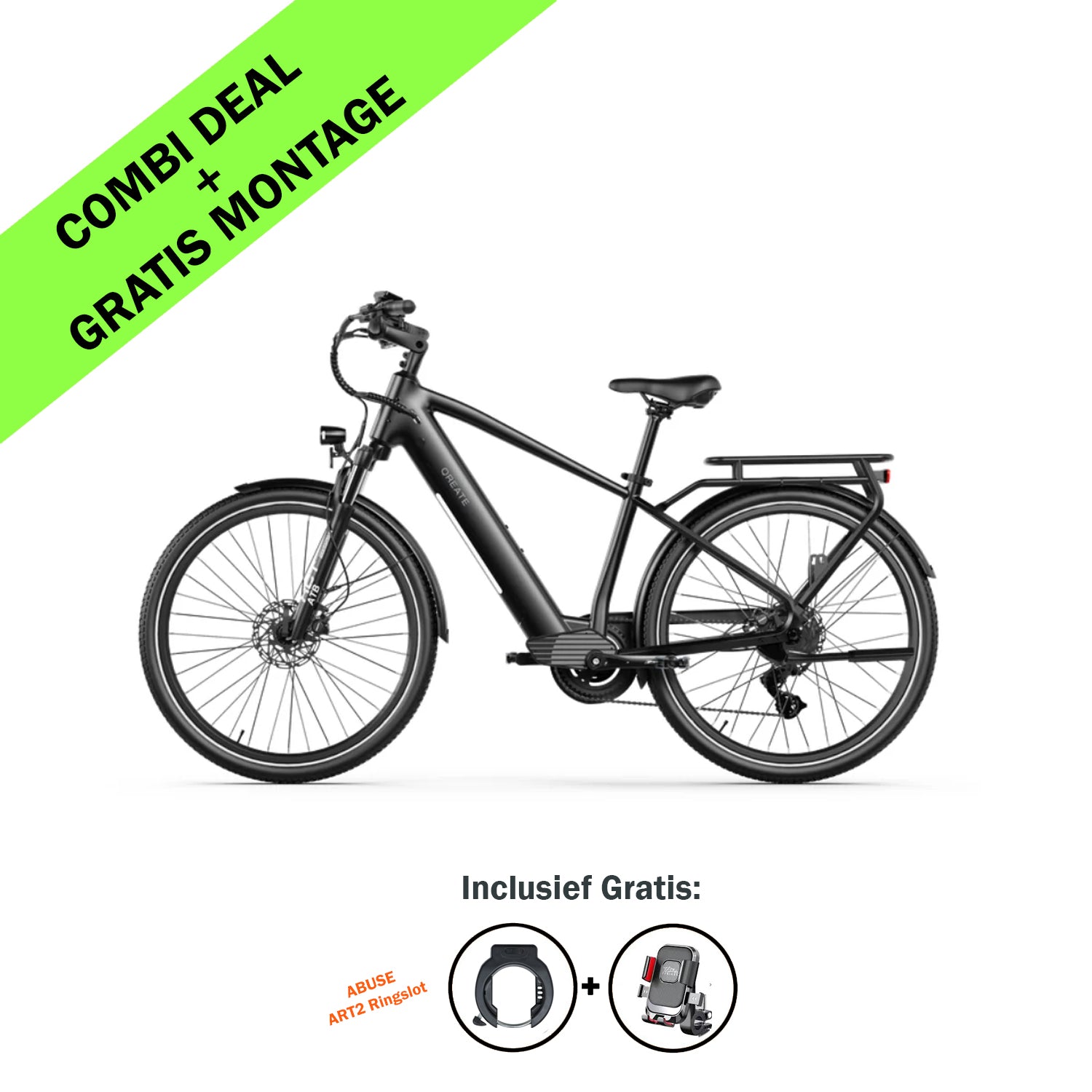 A-SPADZ CITY PRO A / M SPECIAL - HEREN E-BIKE - ZWART - MODEL 2026