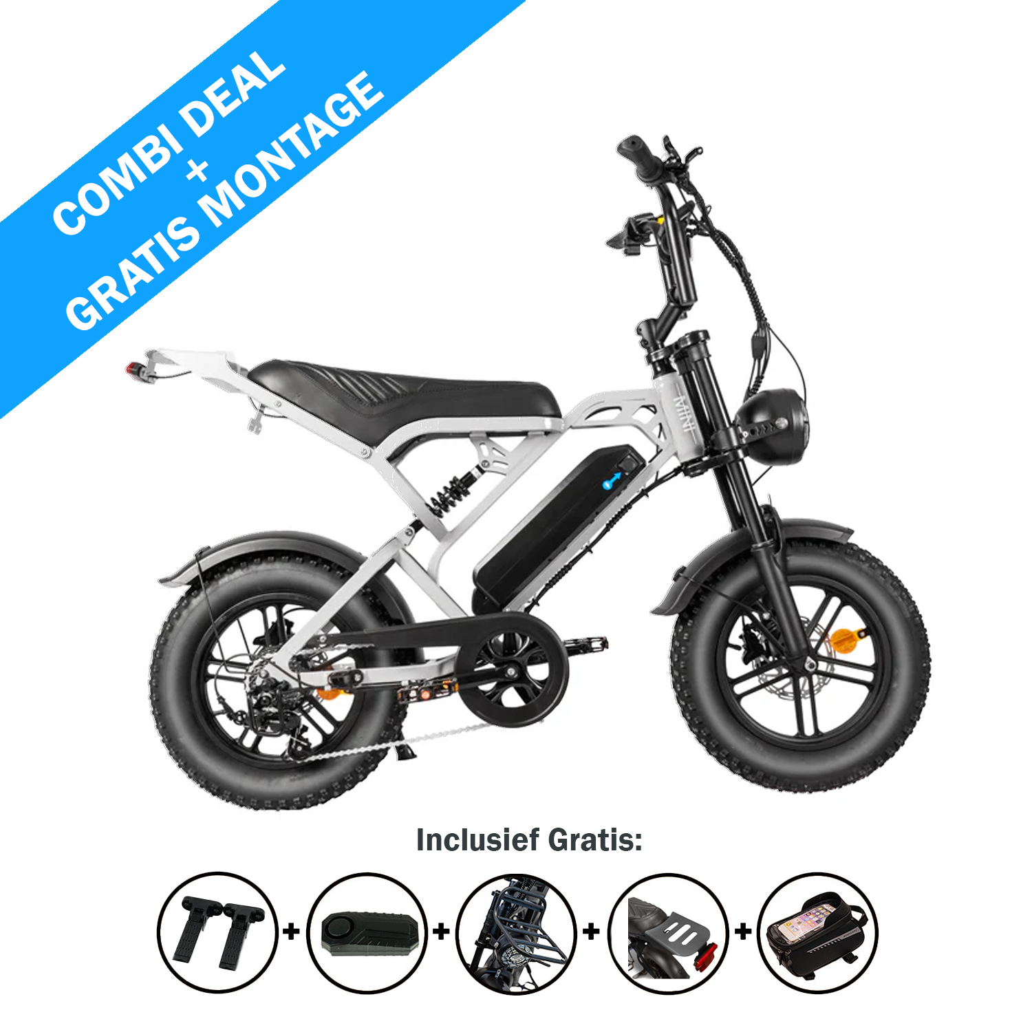 FATBIKE V20 MINI - QMWHEEL – MODEL 2026 - ALARM - HYDRAULISCHE REMMEN