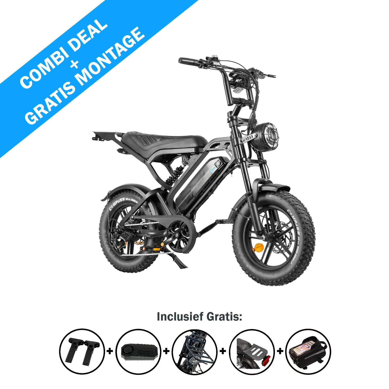 FATBIKE V20 MINI - QMWHEEL – MODEL 2026 - ALARM - HYDRAULISCHE REMMEN