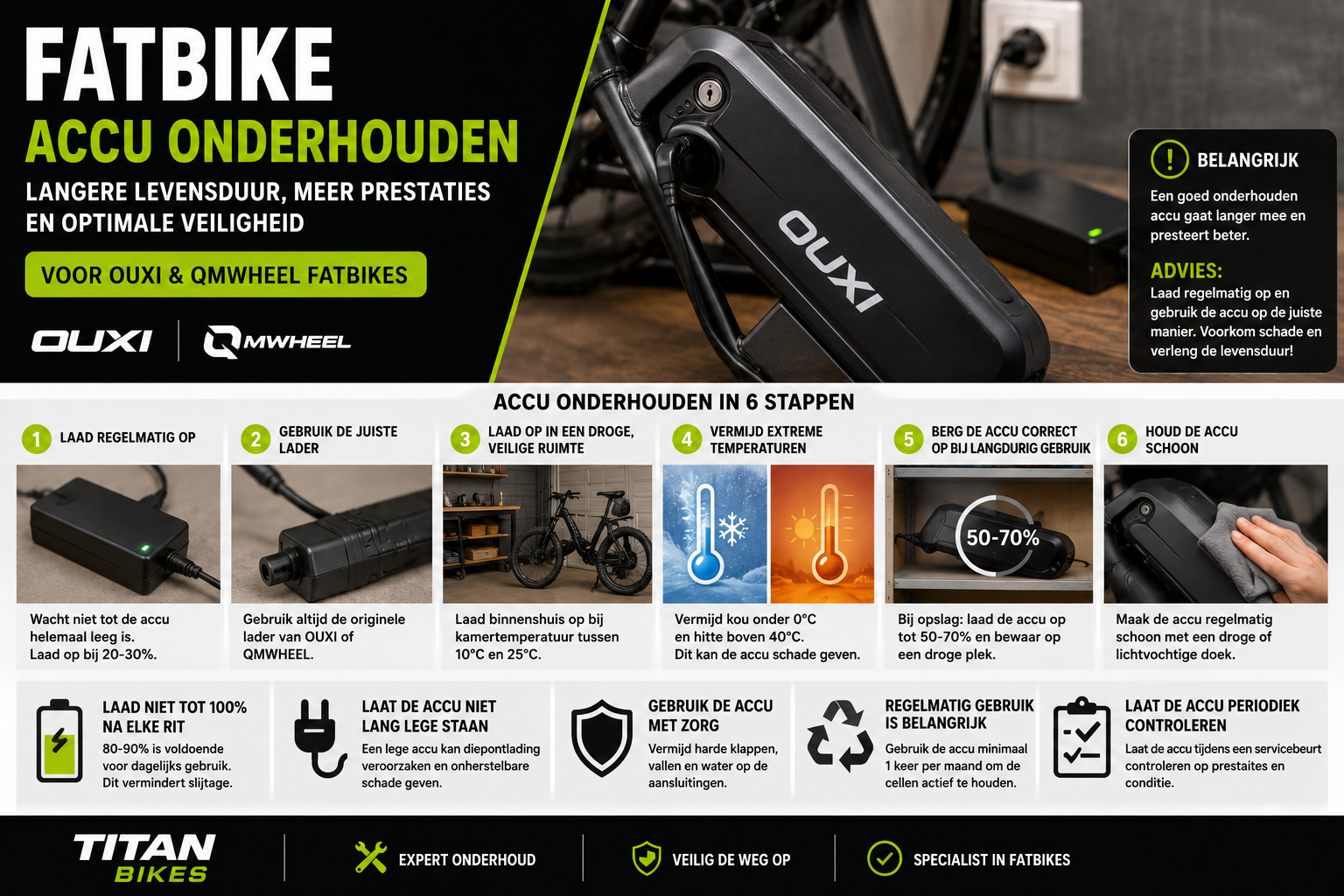 Fatbike accu onderhouden: compleet stappenplan voor een langere levensduur
