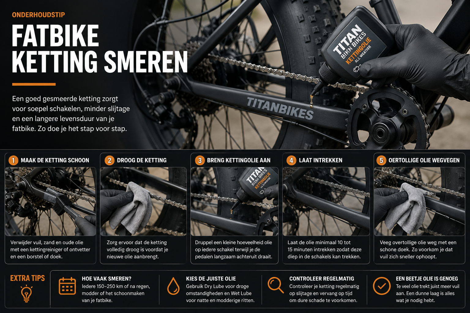 Fatbike ketting smeren: zo doe je dat op de juiste manier