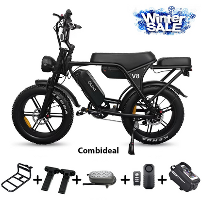 FATBIKE OUXI V8 (C80) MAX - DUBBELE ACCU – MODEL 2025 - ALARM - HYDRAULISCHE REMMEN