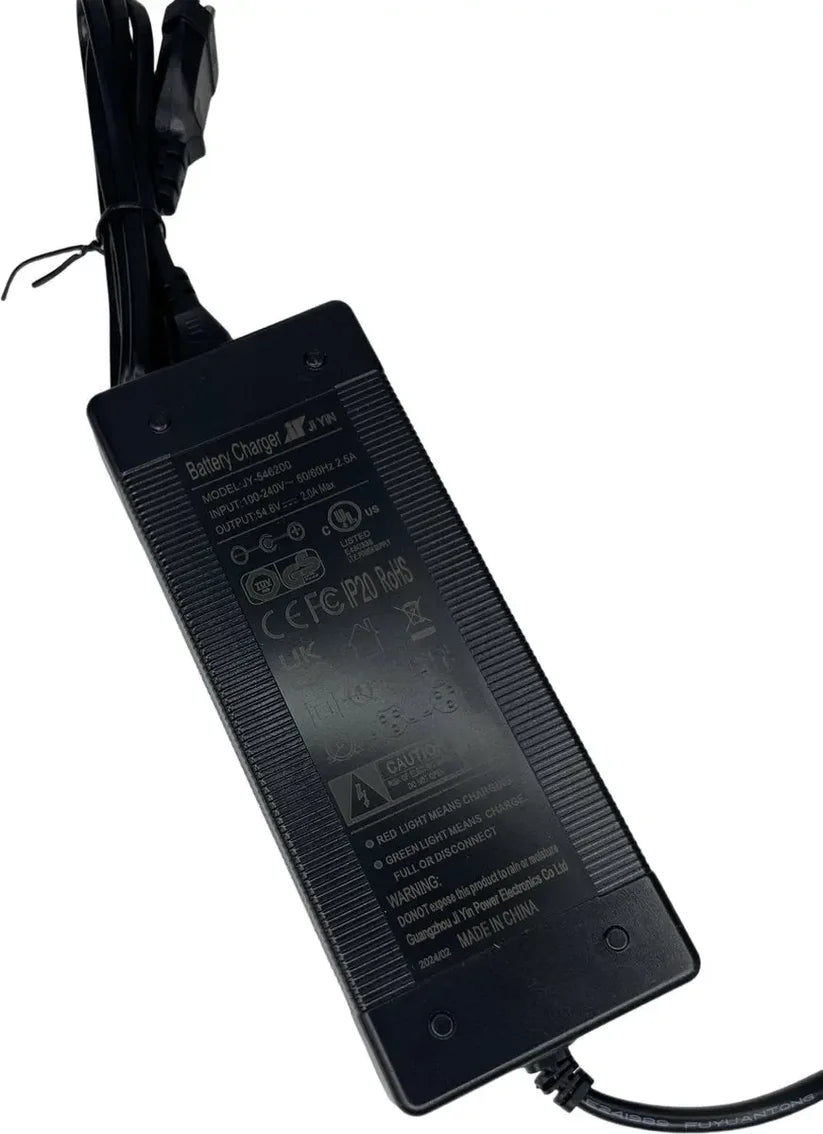 QMWHEEL V20 - 3 PINS - OPLADER 54.6V 2A - ORIGINEEL - TitanBikes
