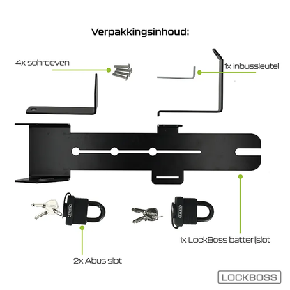 LOCKBOSS BATTERIJLSOT VOOR FATBIKE V20 & V20 PRO – VEILIG FIETSSLOT VOOR ACCU