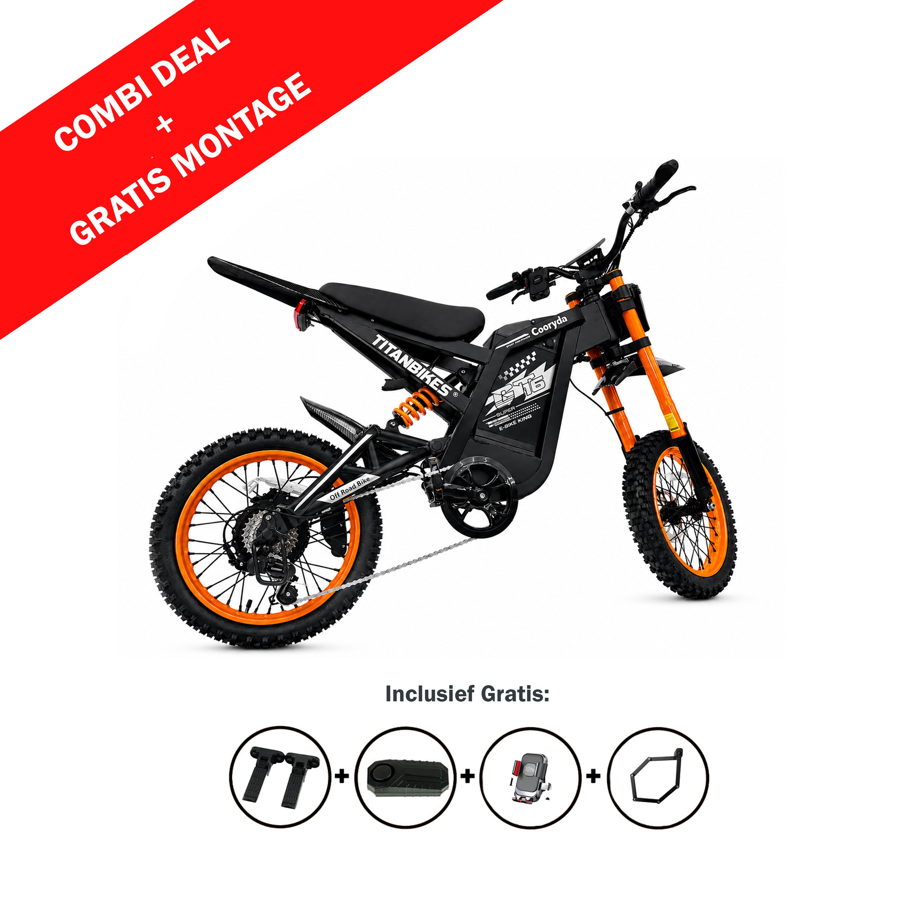 FATBIKE OUXI GT16 MINI CROSS – SKINNY BIKE - MODEL 2026 - HYDRAULISCHE REMMEN - ALARM
