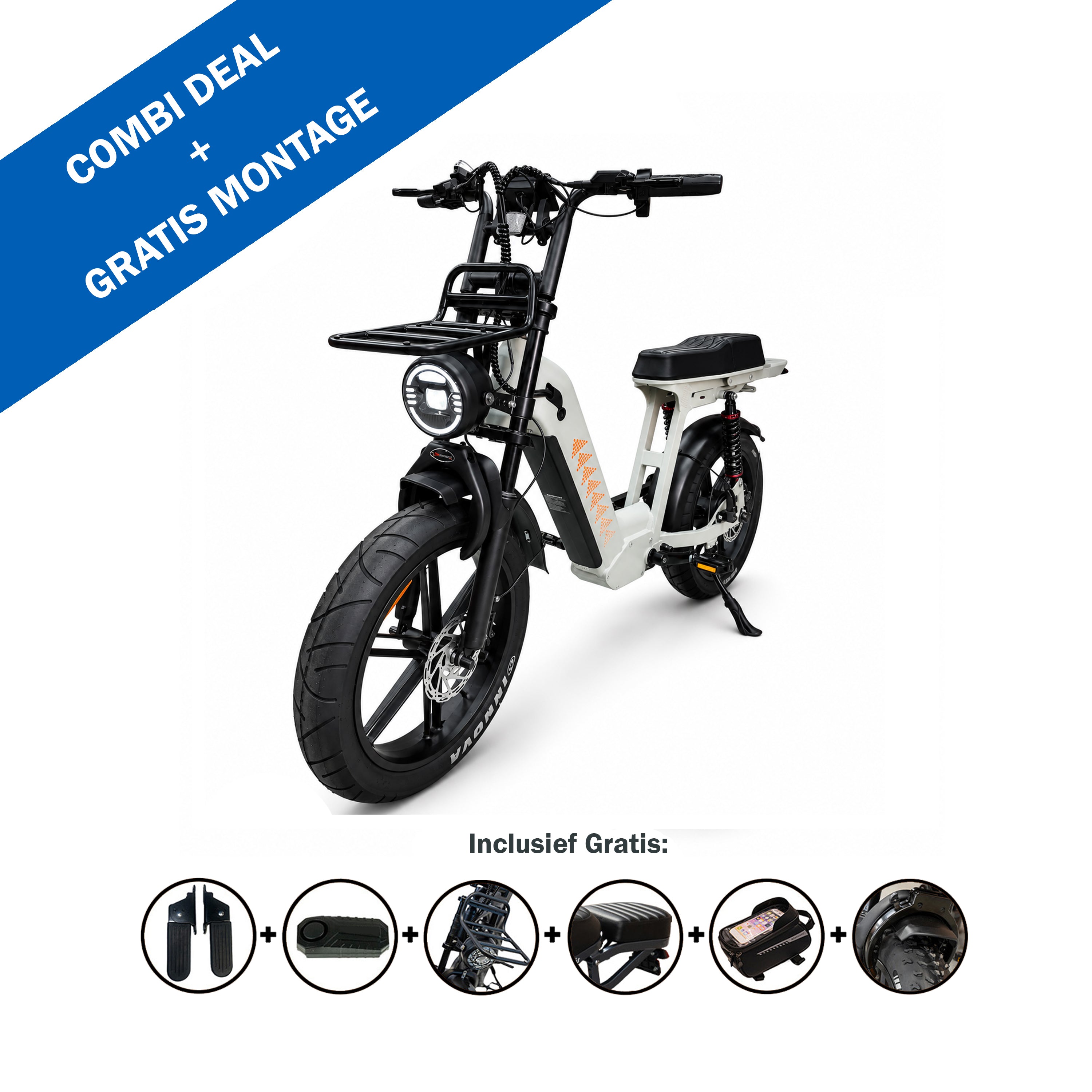 FATBIKE D50 COMFORT PRO – DAMES MODEL 2026 - ALARM - HYDRAULISCHE REMMEN