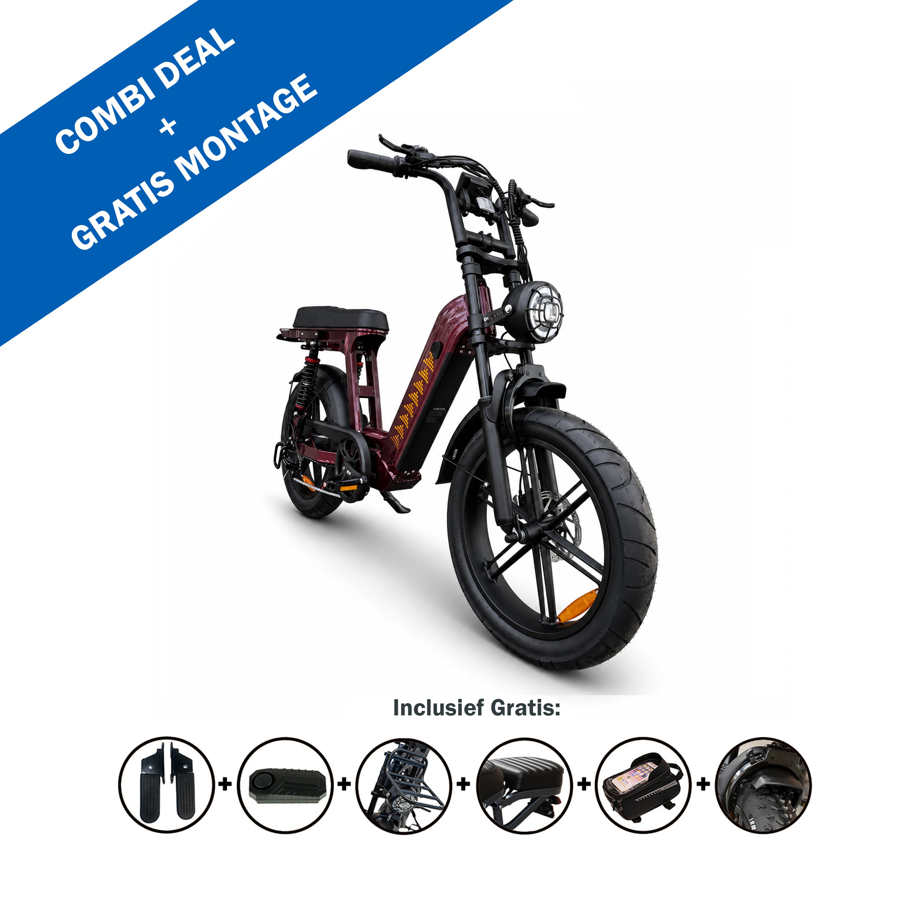 FATBIKE D50 COMFORT PRO – DAMES MODEL 2026 - ALARM - HYDRAULISCHE REMMEN