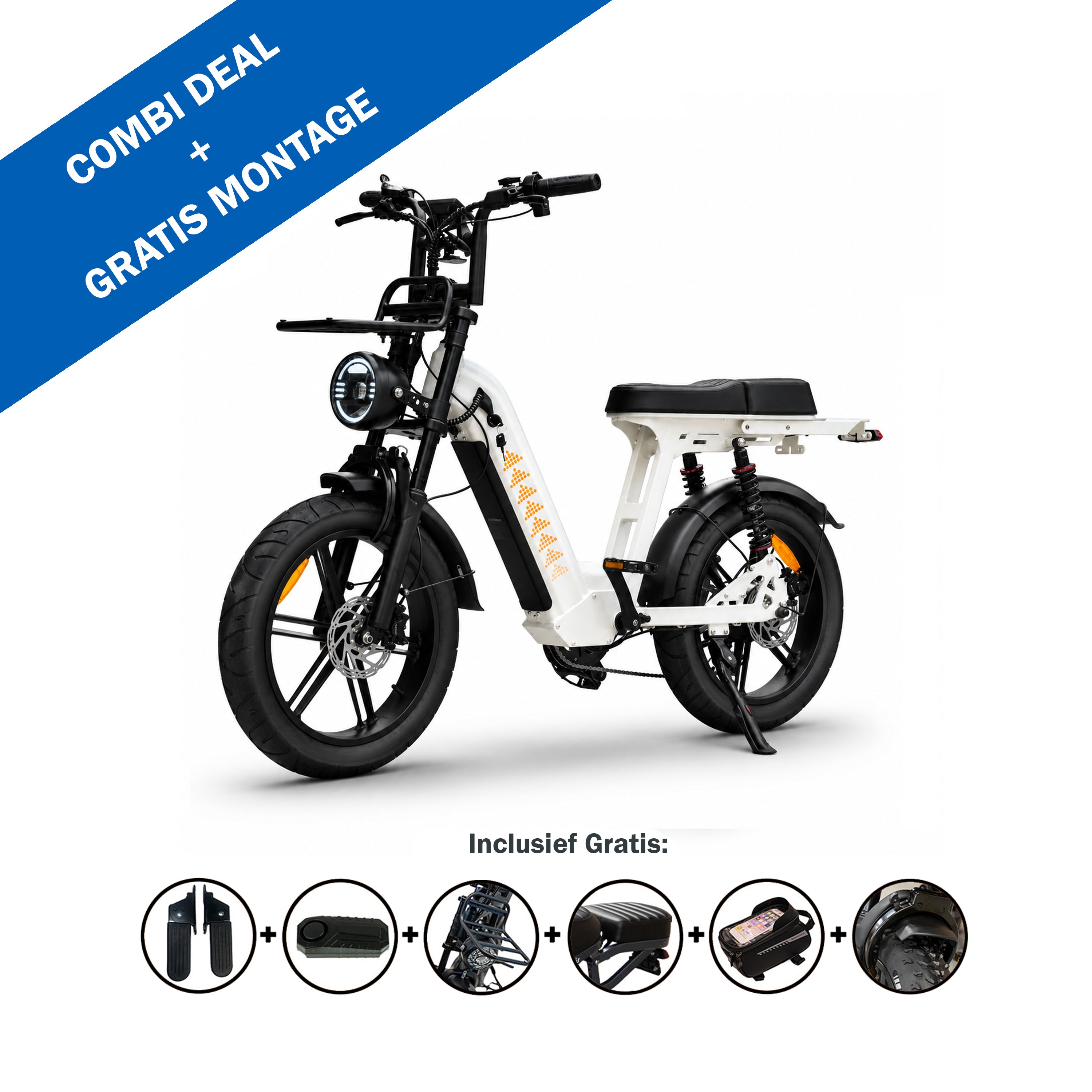 FATBIKE D50 COMFORT PRO – DAMES MODEL 2026 - ALARM - HYDRAULISCHE REMMEN