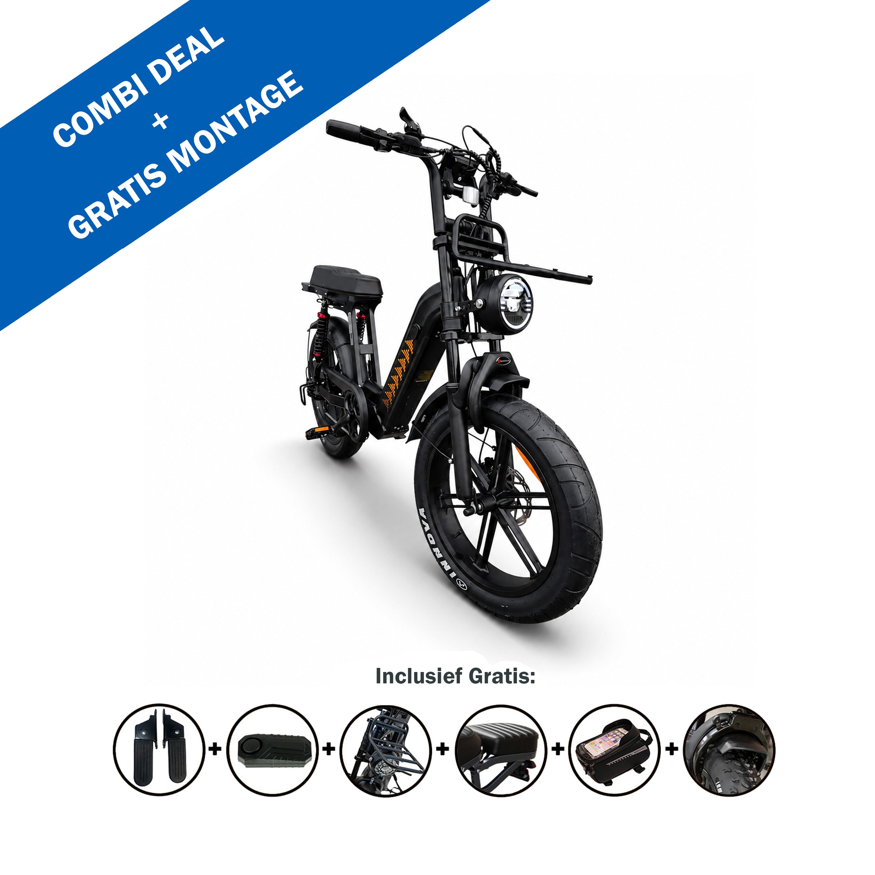 FATBIKE D50 COMFORT PRO – DAMES MODEL 2026 - ALARM - HYDRAULISCHE REMMEN