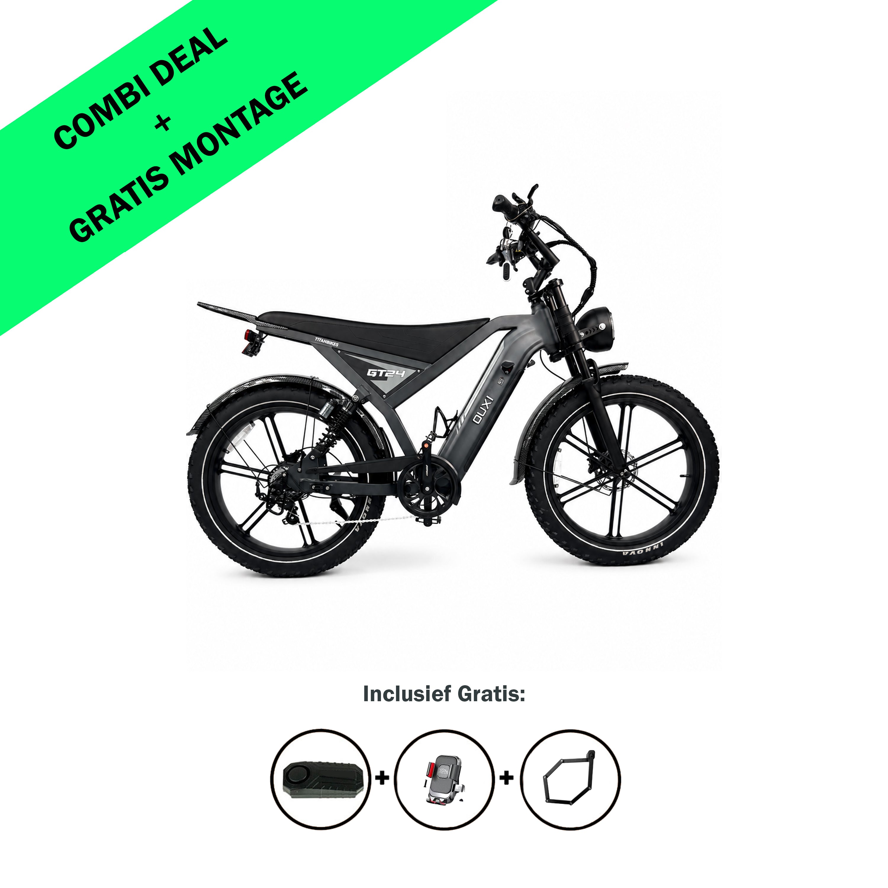 FATBIKE OUXI GT24 – MODEL 2026 - HYDRAULISCHE REMMEN - ALARM