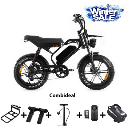 FATBIKE S20 PRO PREMIUM EDITION BLACK  – MODEL 2025 - HYDRAULISCHE REMMEN