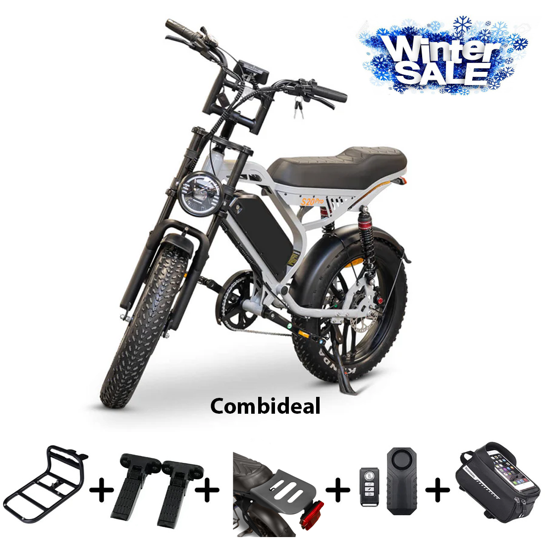 FATBIKE S20 PRO PREMIUM EDITION NARDO GREY – MODEL 2025 - HYDRAULISCHE REMMEN