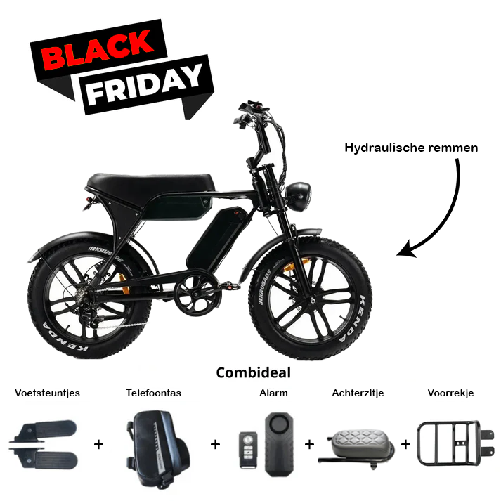 FATBIKE OUXI V8 (C80) MAX - DUBBELE ACCU – MODEL 2025 - ALARM - HYDRAULISCHE REMMEN