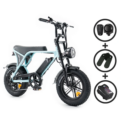 FATBIKE OUXI C80 MINI - LICHT BLAUW – MODEL 2025 - HYDRAULISCHE REMMEN - ALARM