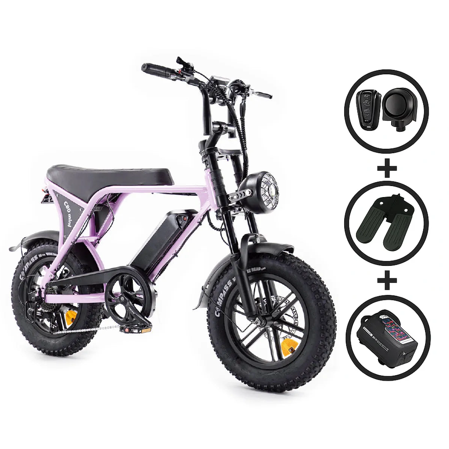 FATBIKE OUXI C80 MINI - ROZE – MODEL 2025 - HYDRAULISCHE REMMEN - ALARM
