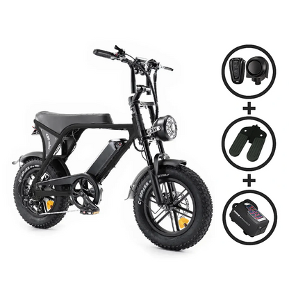 FATBIKE OUXI C80 MINI - ZWART – MODEL 2025 - HYDRAULISCHE REMMEN - ALARM
