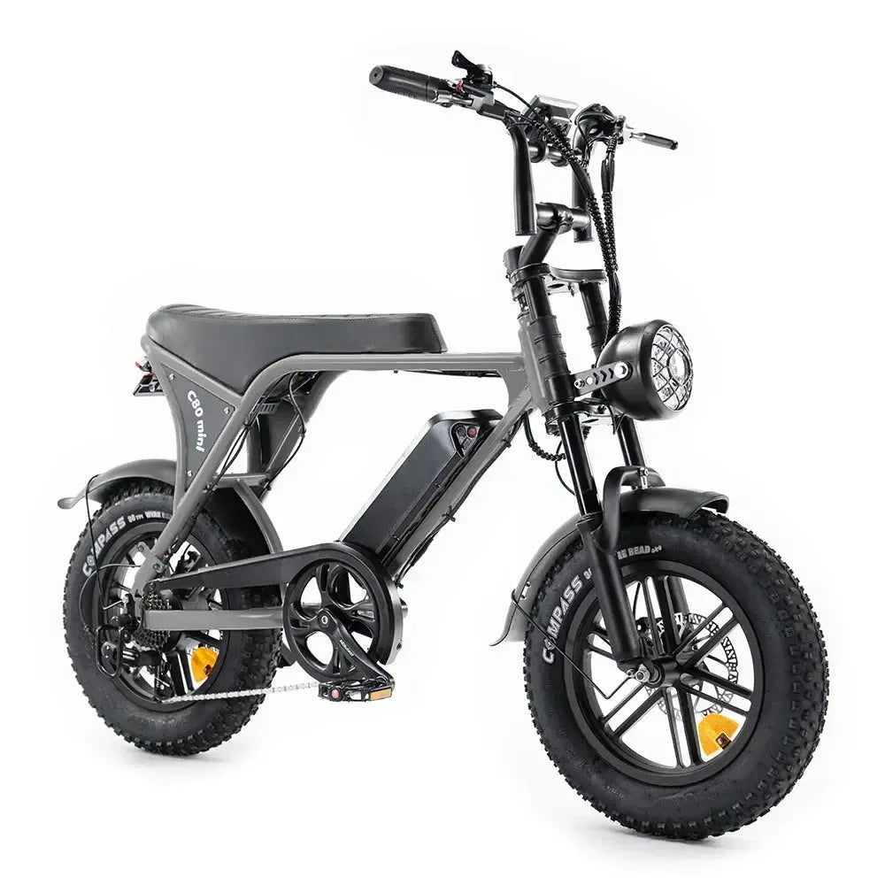 FATBIKE OUXI C80 MINI - GRIJS – MODEL 2025 - HYDRAULISCHE REMMEN - ALARM