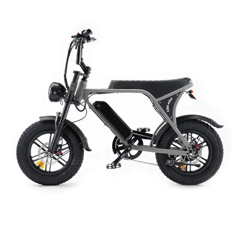 FATBIKE OUXI C80 MINI - GRIJS – MODEL 2025 - HYDRAULISCHE REMMEN - ALARM