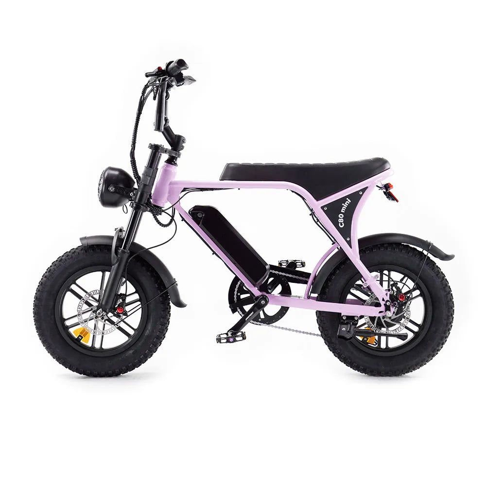 FATBIKE OUXI C80 MINI - ROZE – MODEL 2025 - HYDRAULISCHE REMMEN - ALARM