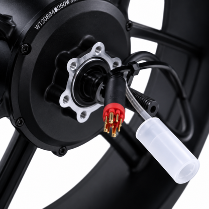 OUXI & QMWHEEL MOTOR + VELG - RODE MOTORKABEL - 500 WATT - ORIGINEEL