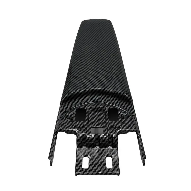Een OUXI SPATBORD TAIL FIN – ORIGINEEL voor de GT2000, met een gestructureerd zwart-grijs koolstofvezelpatroon geïnspireerd op de OUXI GT2000-achtervleugel, van bovenaf afgebeeld op een witte achtergrond.