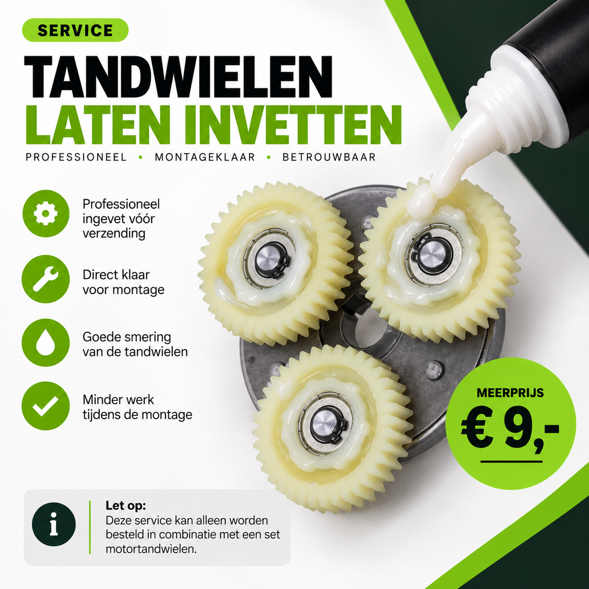 MOTOR TANDWIELEN INVETTEN - SERVICE