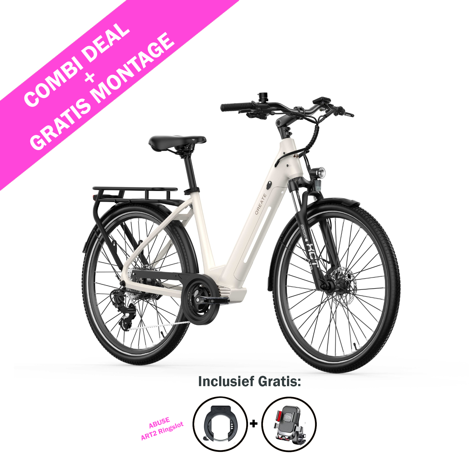 A-SPADZ CITY PRO - DAMES E-BIKE - GRAVEL GREY - MODEL 2026
