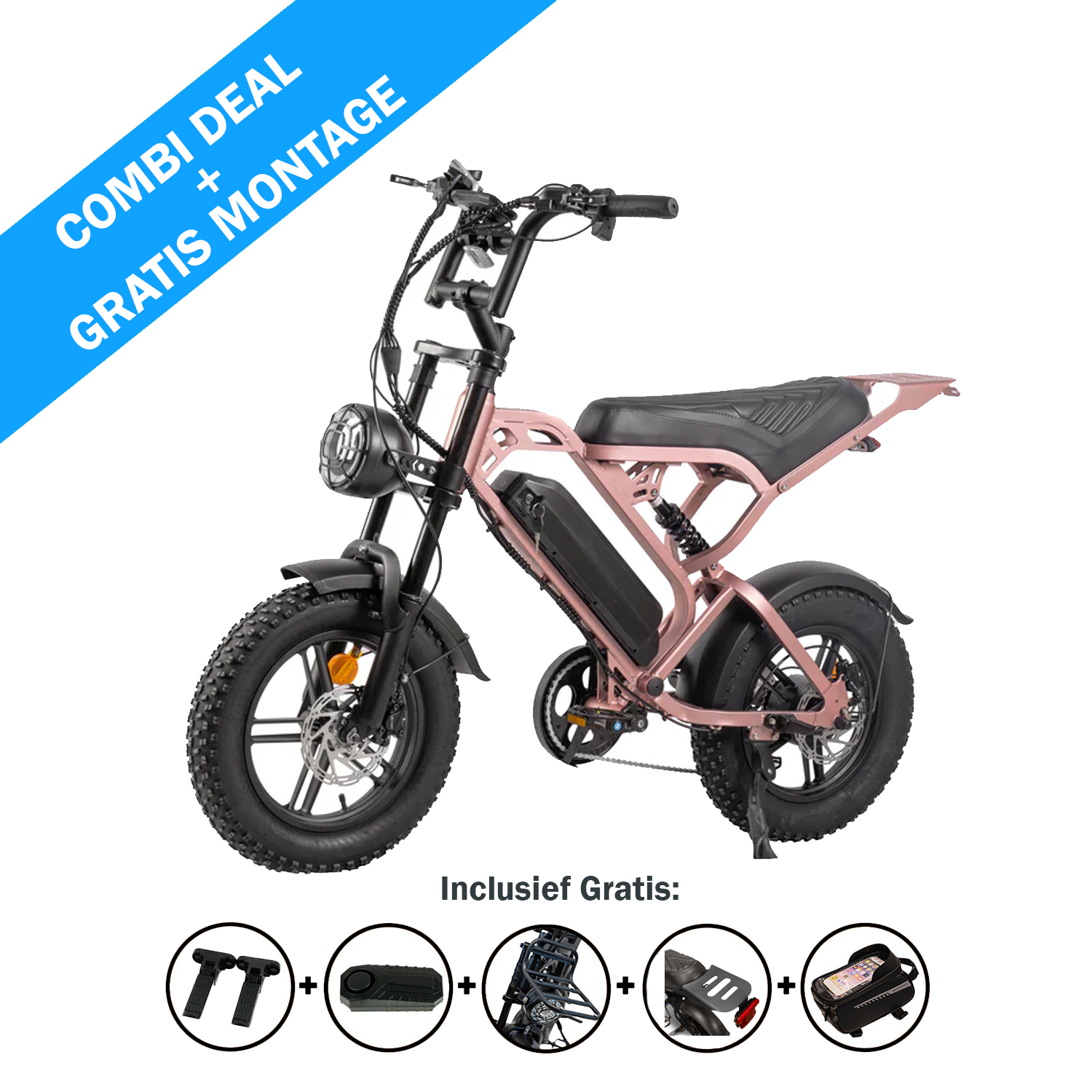 FATBIKE V20 MINI - QMWHEEL – MODEL 2026 - ALARM - HYDRAULISCHE REMMEN