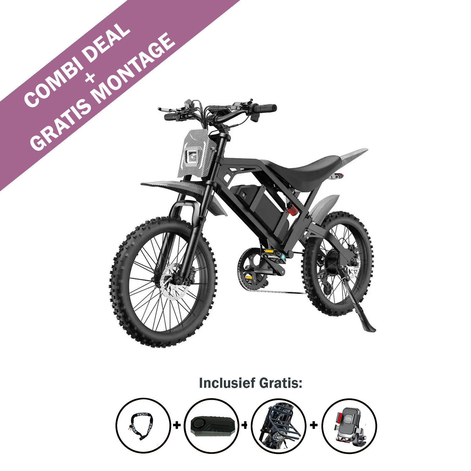 FATBIKE V20 CROSS SPECIAL – QMWHEEL - MODEL 2026 - ALARM + GRATIS ACCU SLOT